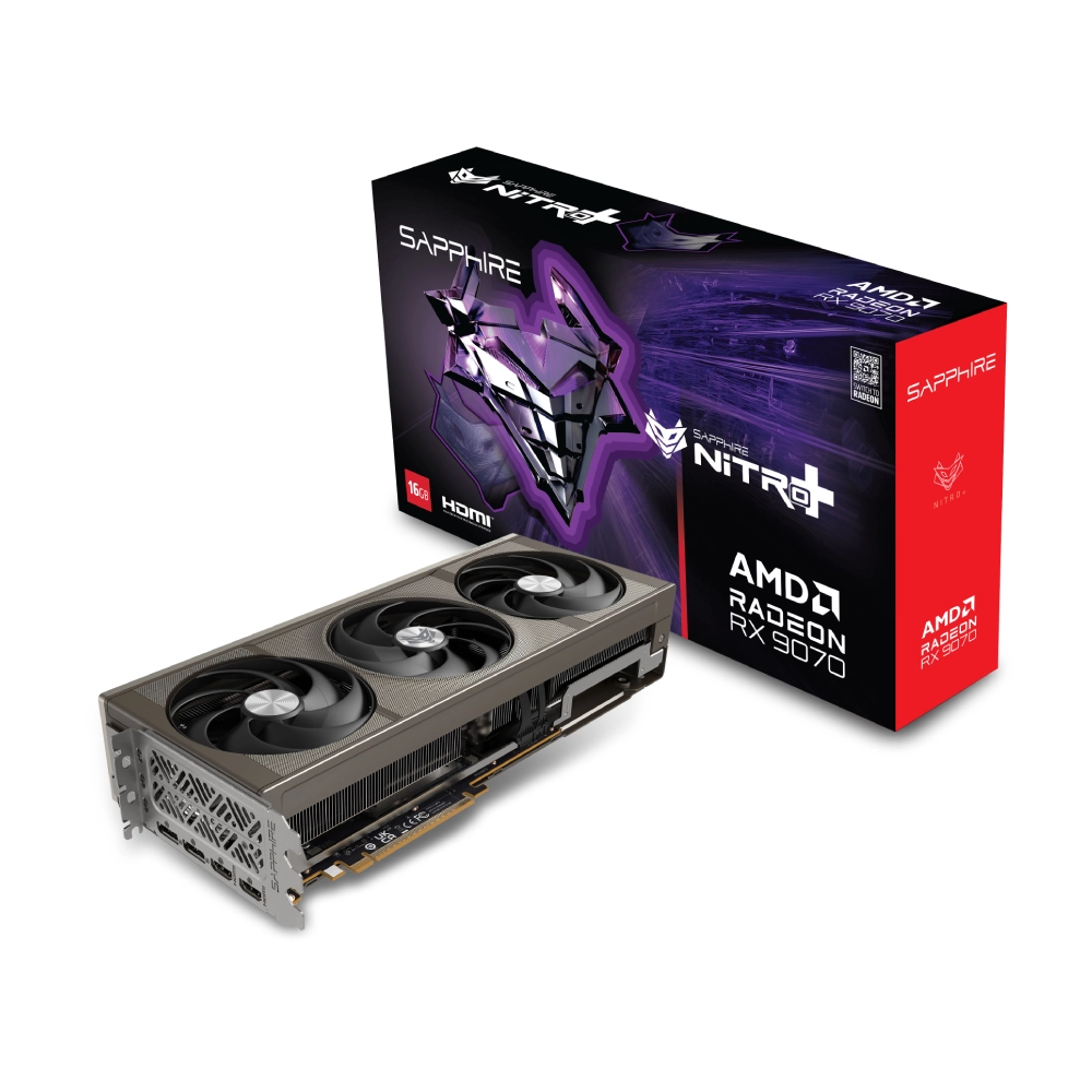 Sapphire Graphic Card RX 9070 16GB DDR6 OC Nitro Plus Triple Fan view 2